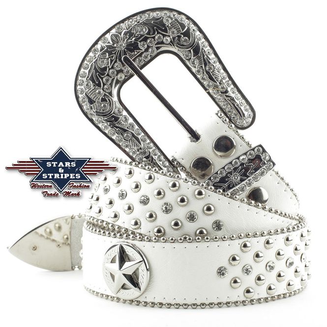 Hovedbilde Stars & Stripes Stone 2 White Belte