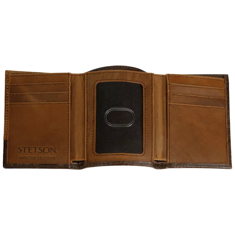 Stetson Lommebok Hair-On-Hide – brun lommebok i skinn