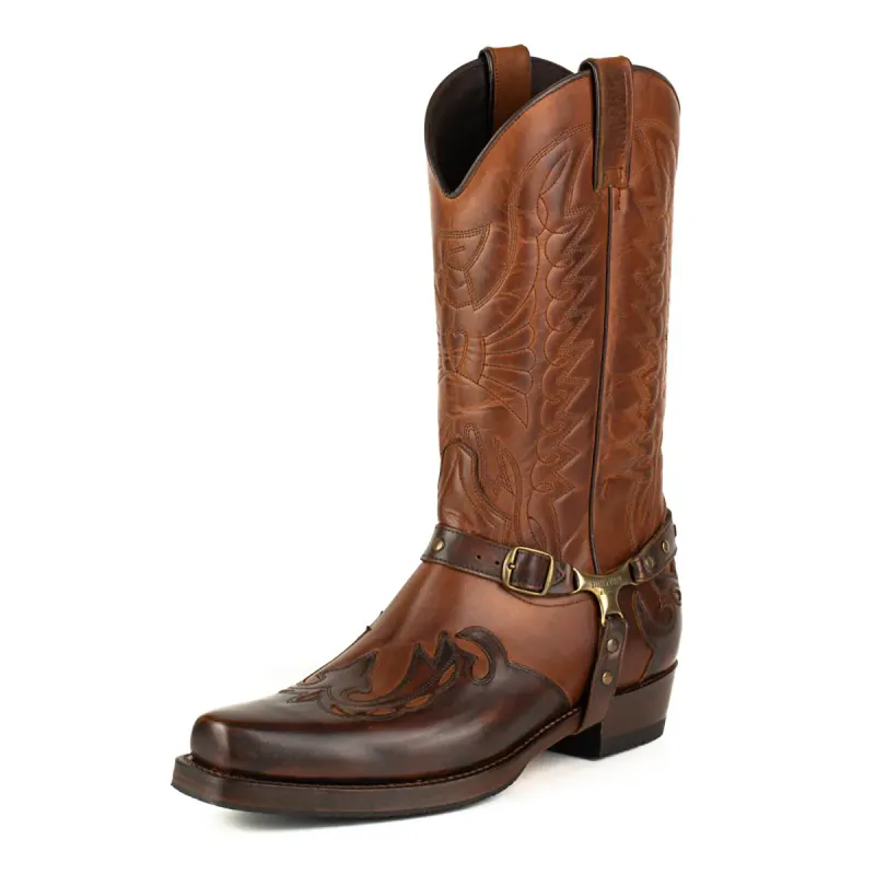 Old Manchado Pull Grass Castano 2660 – Square Toe Cowboy Boots