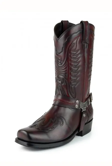 Hovedbilde Mayura Indian Cowboy Boots - Burgunder/Svart 