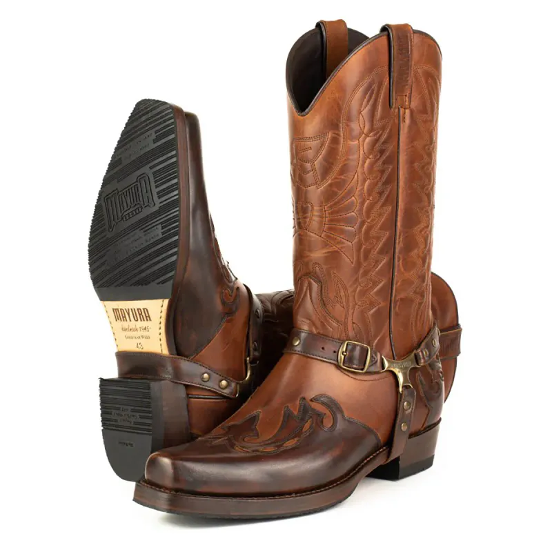 Old Manchado Pull Grass Castano 2660 – Square Toe Cowboy Boots