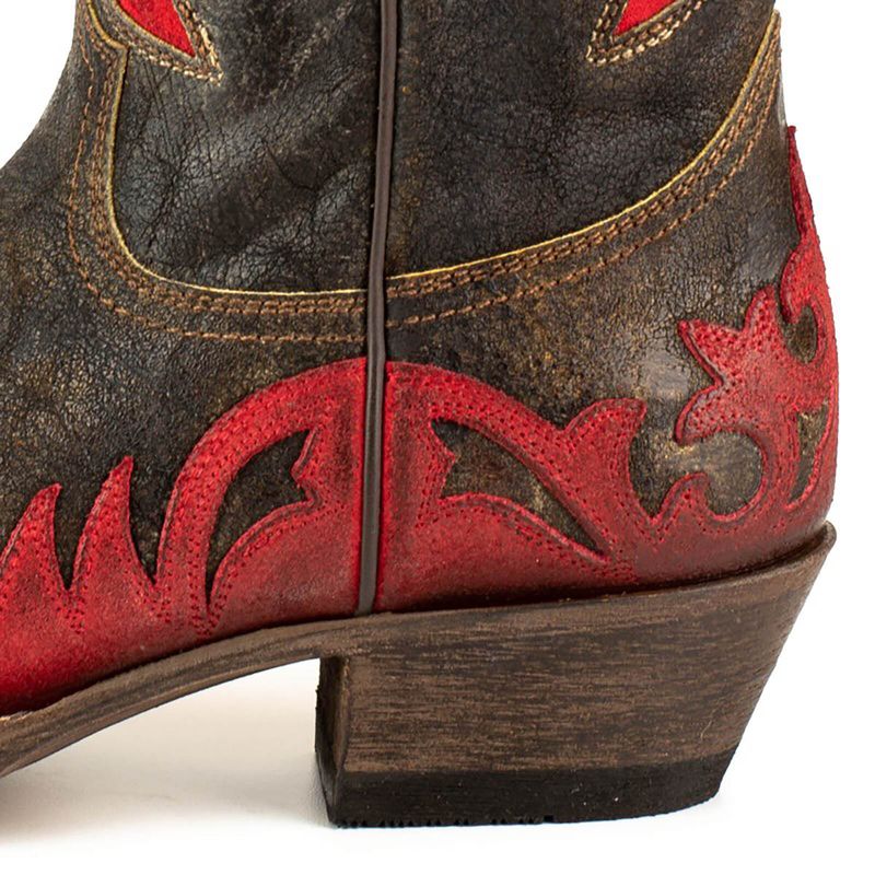Mayura 2567 Cowboy Boots i Rødt Rustikt Skinn