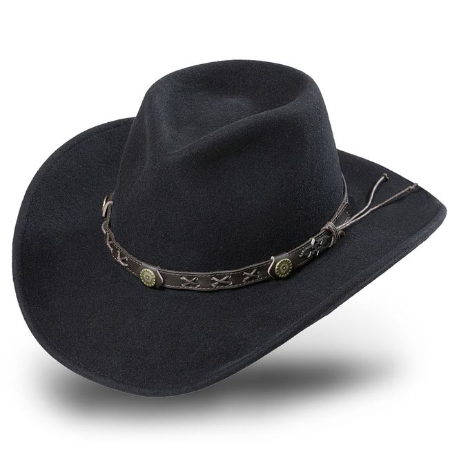 Hovedbilde Walker Western Svart Cowboyhatt