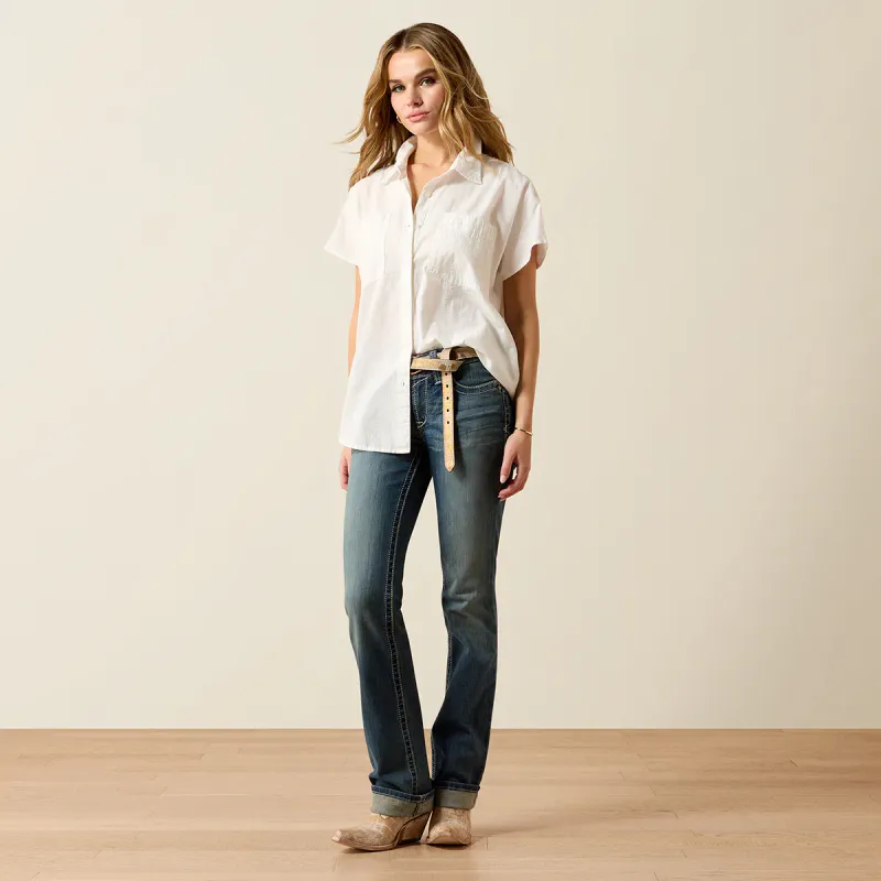 Ariat R.E.A.L. Mid Rise Icon Straight Leg Jeans