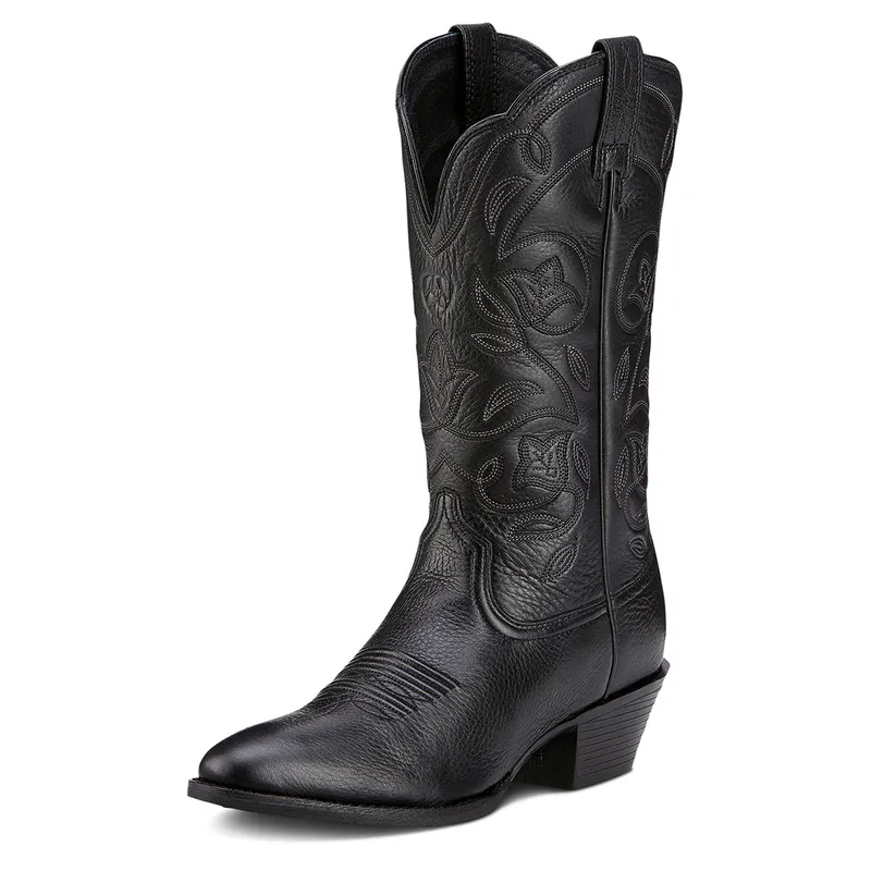 Ariat Heritage Western R Toe Cowgirl Boots - Svart
