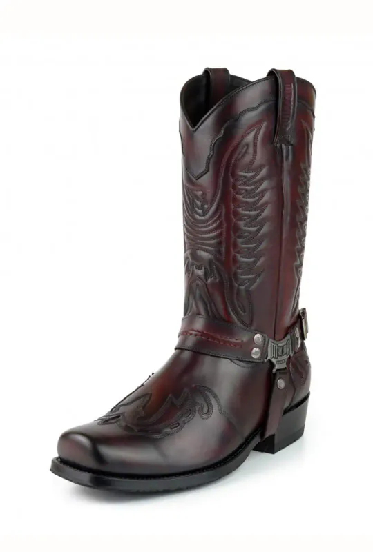 Mayura Indian Cowboy Boots - Burgunder/Svart 