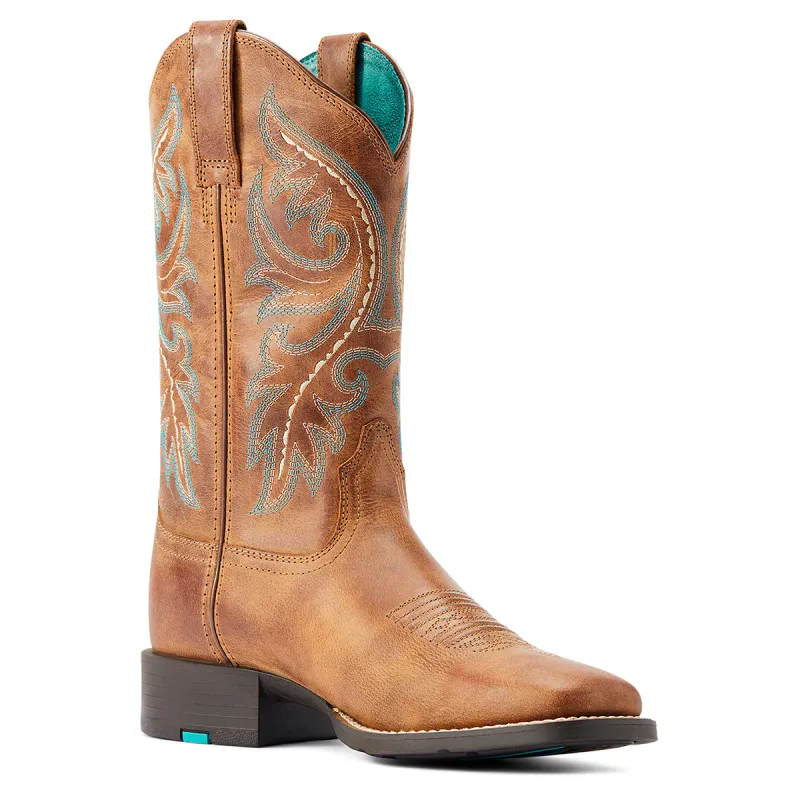 Round Up Back Zip Western Boots - Desert Sand
