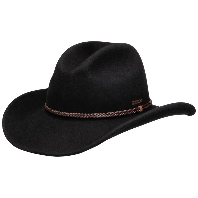 Stetson Oklahoma Cowboyhatt – Svart Ullfilt