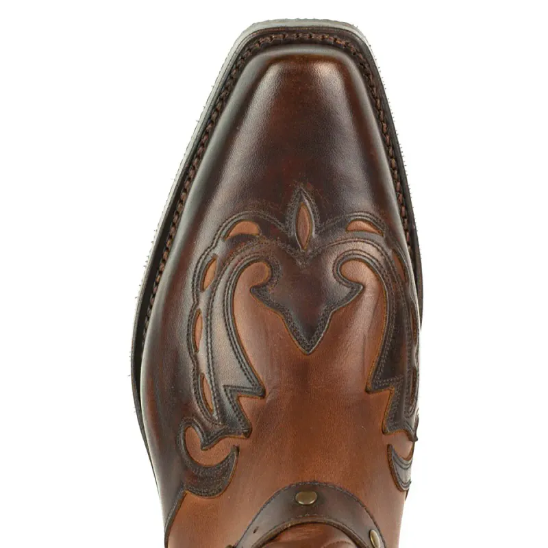 Old Manchado Pull Grass Castano 2660 – Square Toe Cowboy Boots