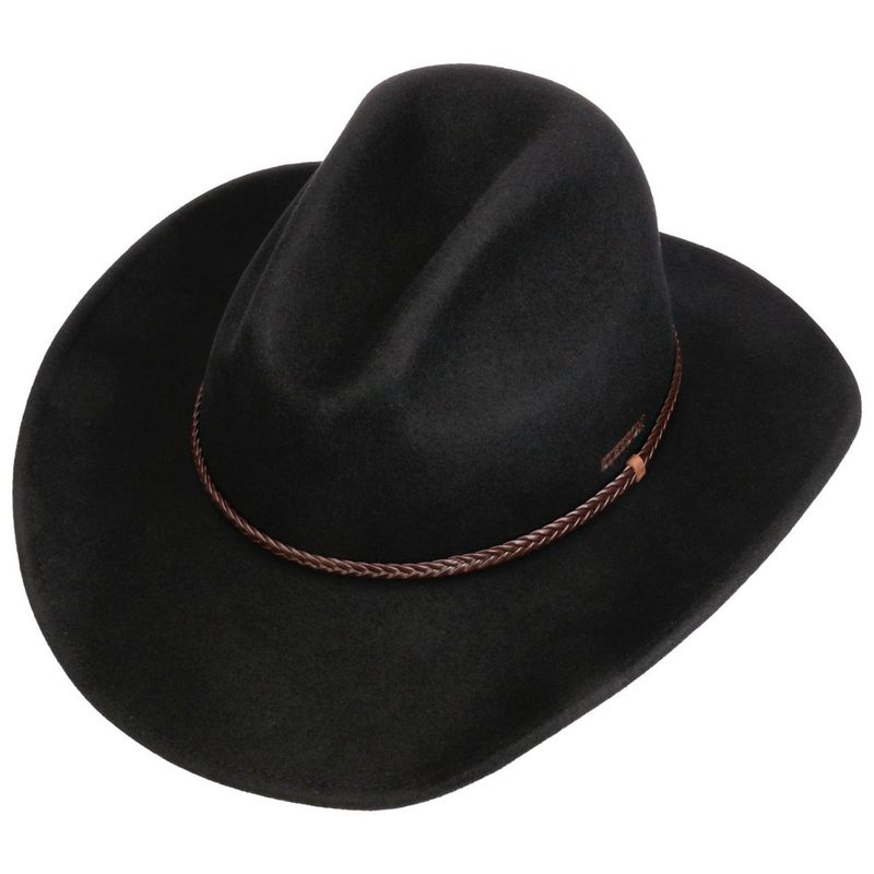 Stetson Oklahoma Cowboyhatt – Svart Ullfilt