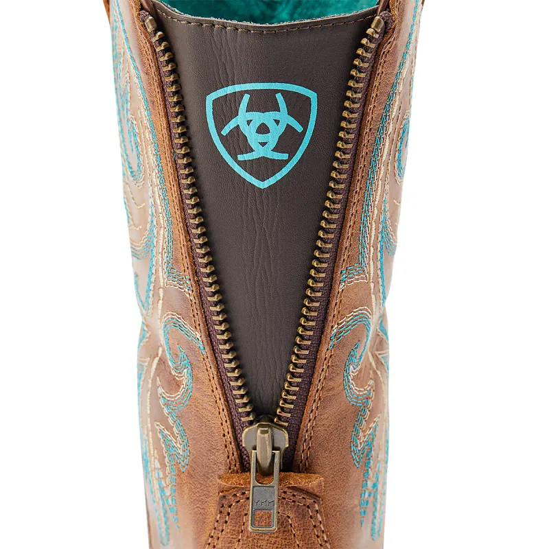 Round Up Back Zip Western Boots - Desert Sand