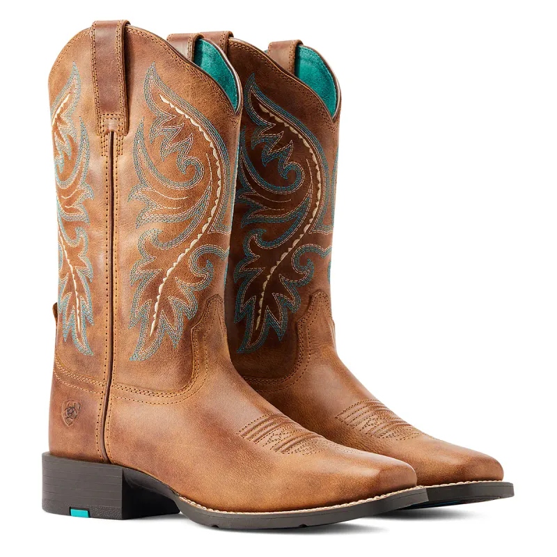 Round Up Back Zip Western Boots - Desert Sand