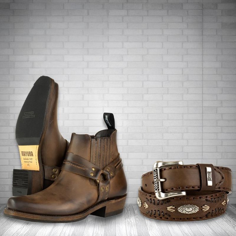 Mayura 1444 Harness Boots - Crazy Old Sadale Vintage
